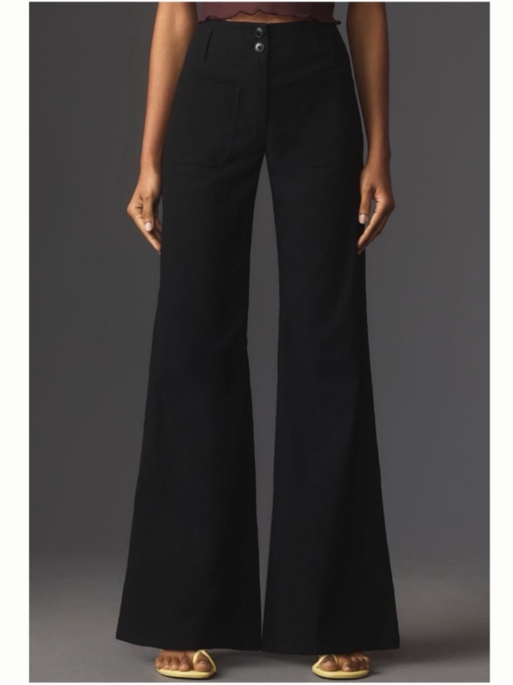 NWT Anthro Maeve The Junie High-Rise Flare Pants Magic Fabric Edition, 25